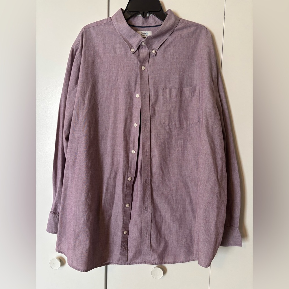 Croft & Barrow long sleeve burgundy men’s shirt